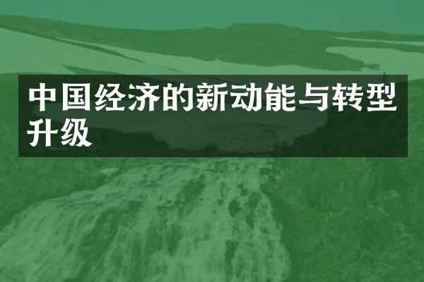 中国经济的新动能与转型升级