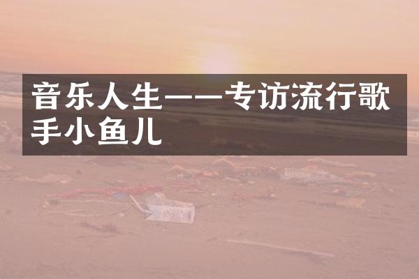 音乐人生——专访流行歌手小鱼儿