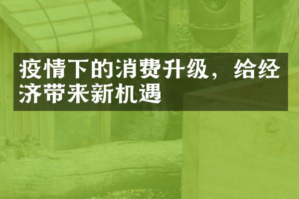 疫情下的消费升级，给经济带来新机遇