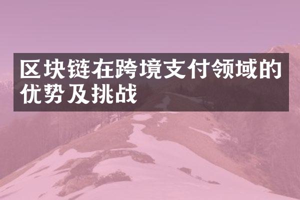 区块链在跨境支付领域的优势及挑战