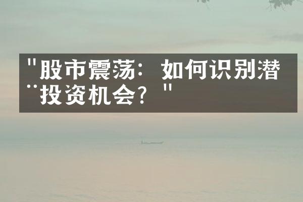 "股市震荡：如何识别潜在投资机会？"