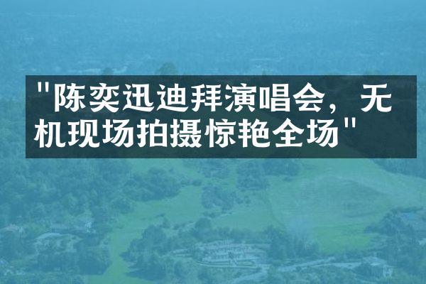 "陈奕迅迪拜演唱会，无人机现场拍摄惊艳全场"