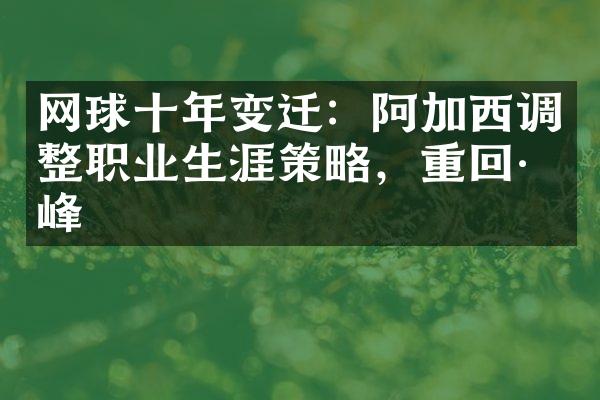 网球十年变迁：阿加西调整职业生涯策略，重回巅峰