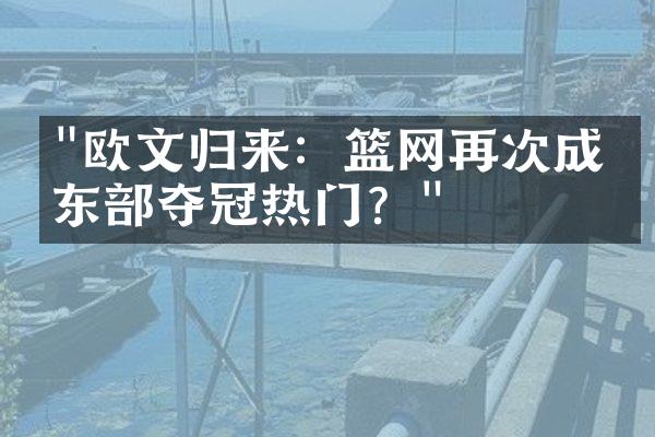 "欧文归来：篮网再次成为东部夺冠热门？"