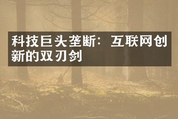 科技巨头垄断：互联网创新的双刃剑