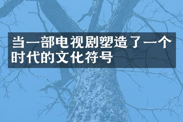 当一部电视剧塑造了一个时代的文化符号