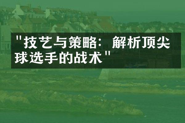 "技艺与策略：解析顶尖网球选手的战术"