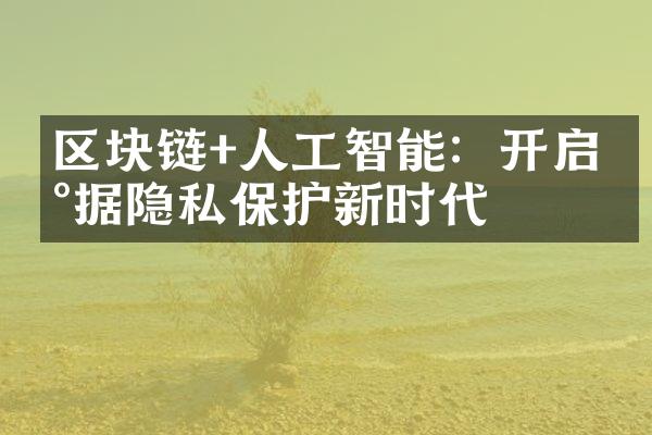 区块链+人工智能：开启数据隐私保护新时代