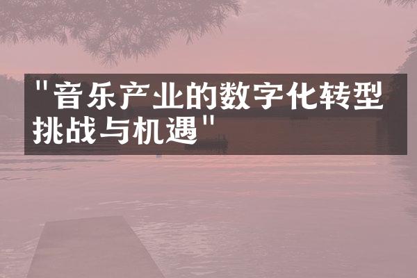 "音乐产业的数字化转型：挑战与机遇"