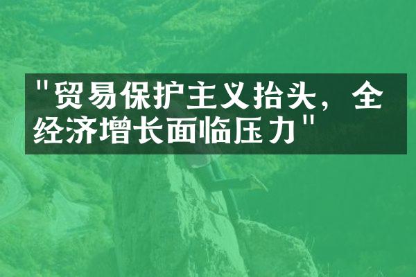 "贸易保护主义抬头，全球经济增长面临压力"