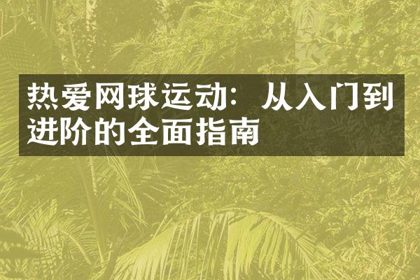 热爱网球运动：从入门到进阶的全面指南