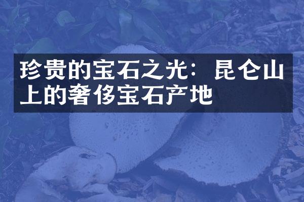 珍贵的宝石之光：昆仑山上的奢侈宝石产地