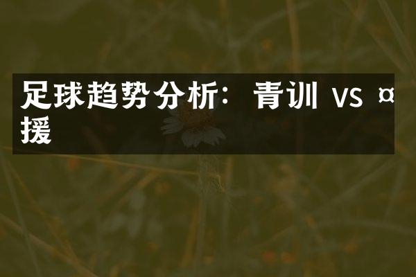 足球趋势分析：青训 vs 外援