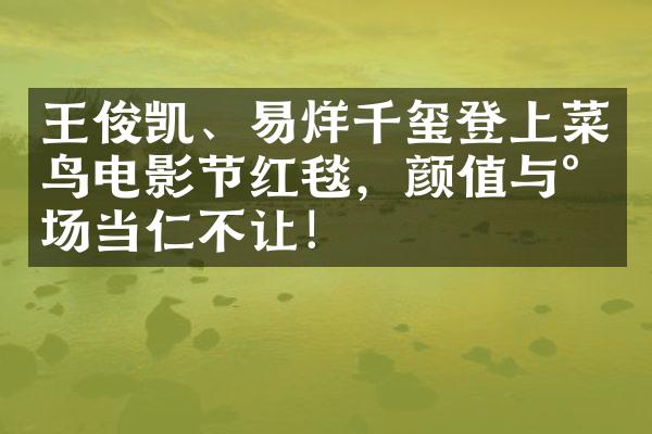 王俊凯、易烊千玺登上菜鸟电影节红毯，颜值与气场当仁不让！