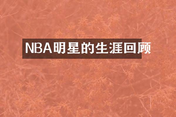 NBA明星的生涯回顾