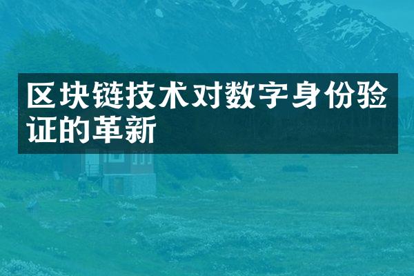 区块链技术对数字身份验证的革新