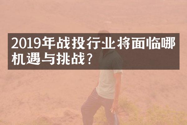 2019年战投行业将面临哪些机遇与挑战？