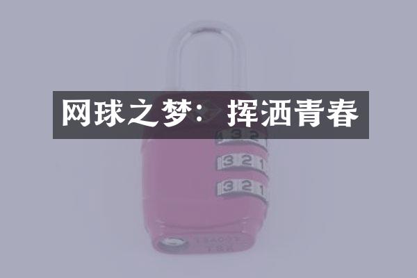 网球之梦：挥洒青春