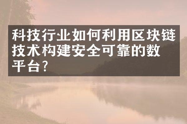 科技行业如何利用区块链技术构建安全可靠的数据平台？