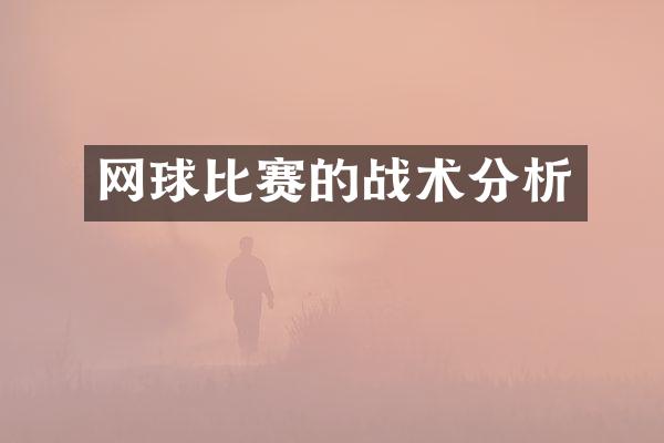 网球比赛的战术分析