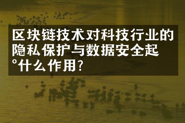 区块链技术对科技行业的隐私保护与数据安全起到什么作用？