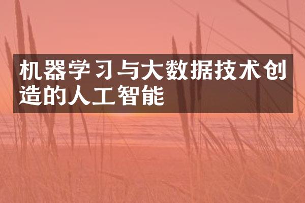 机器学习与大数据技术创造的人工智能