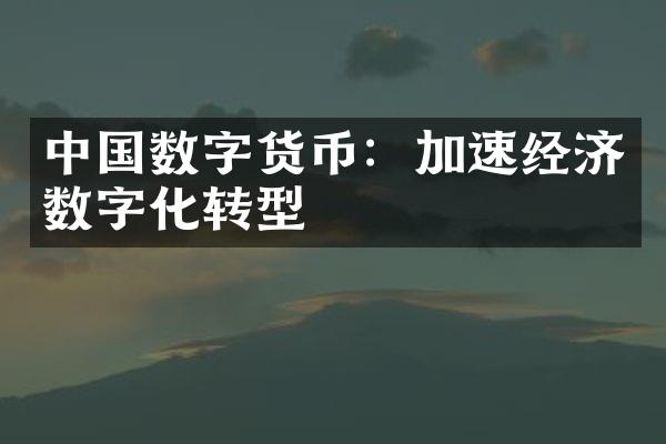 数字货币：加速经济数字化转型