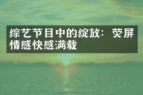 综艺节目中的绽放：荧屏情感快感满载