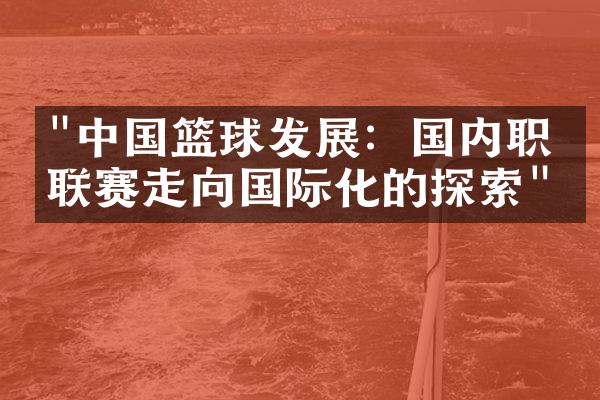 "中国篮球发展：国内职业联赛走向国际化的探索"