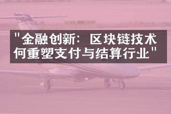 "金融创新：区块链技术如何重塑支付与结算行业"