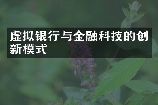 虚拟银行与金融科技的创新模式