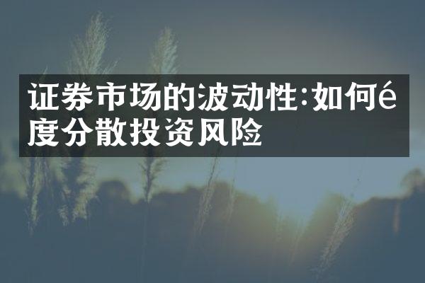 证券市场的波动性:如何适度分散投资风险