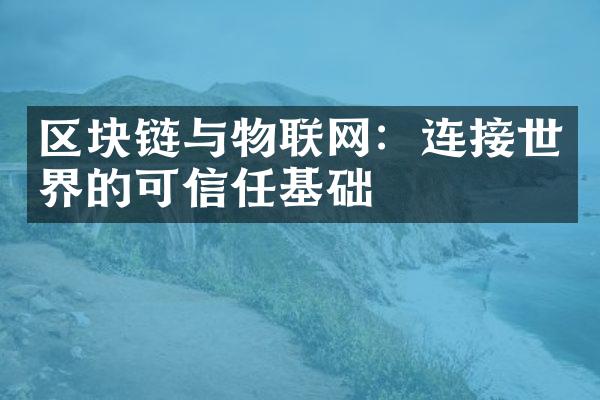 区块链与物联网：连接世界的可信任基础