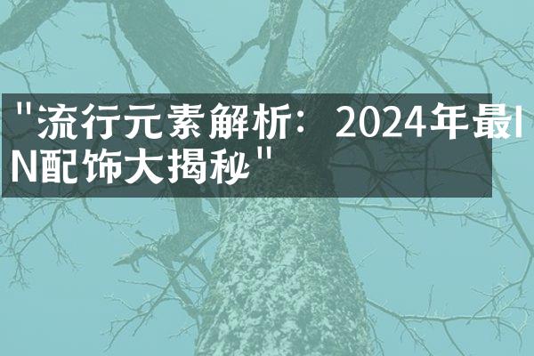 "流行元素解析：2024年最IN配饰大揭秘"