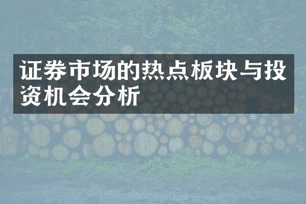 证券市场的热点板块与投资机会分析