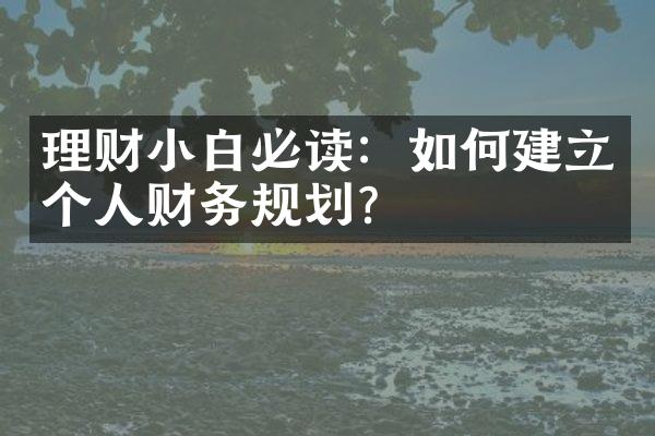 理财小白必读：如何建立个人财务规划？