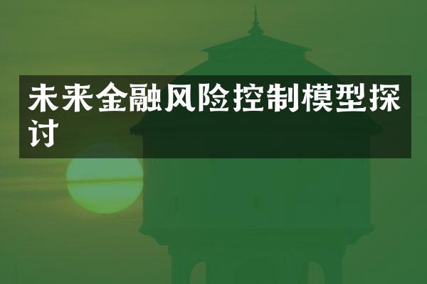 未来金融风险控制模型探讨