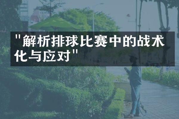 "解析排球比赛中的战术变化与应对"