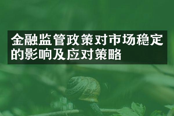 金融监管政策对市场稳定的影响及应对策略