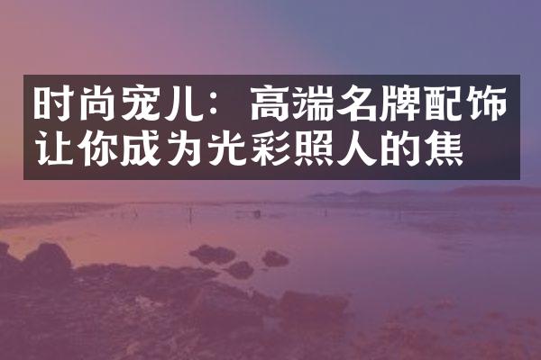 时尚宠儿：高端名牌配饰让你成为光彩照人的焦点