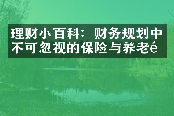 理财小百科：财务规划中不可忽视的保险与养老金