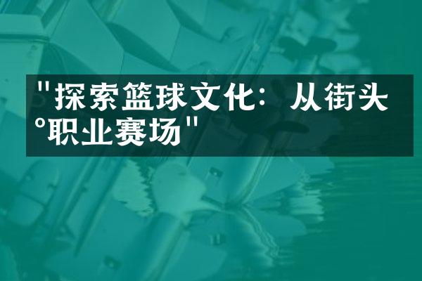 "探索篮球文化：从街头到职业赛场"