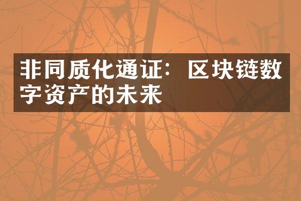 非同质化通证：区块链数字资产的未来