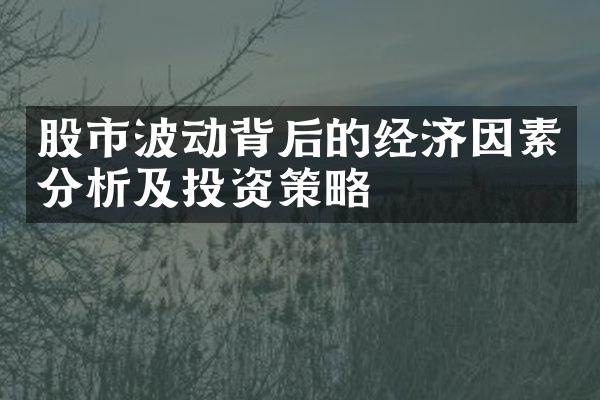 股市波动背后的经济因素分析及投资策略