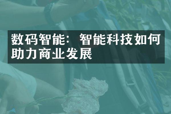 数码智能：智能科技如何助力商业发展