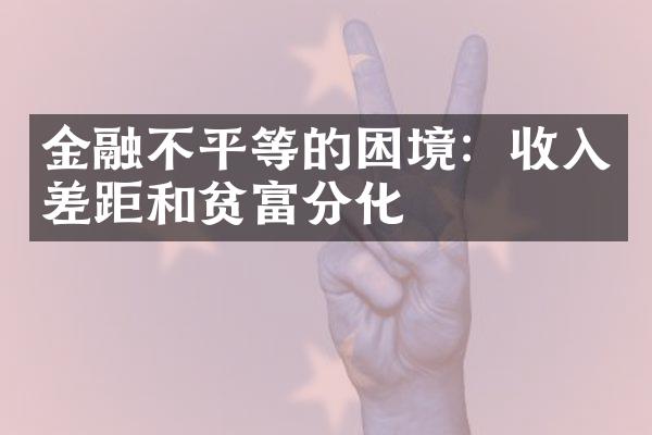 金融不平等的困境：收入差距和贫富分化