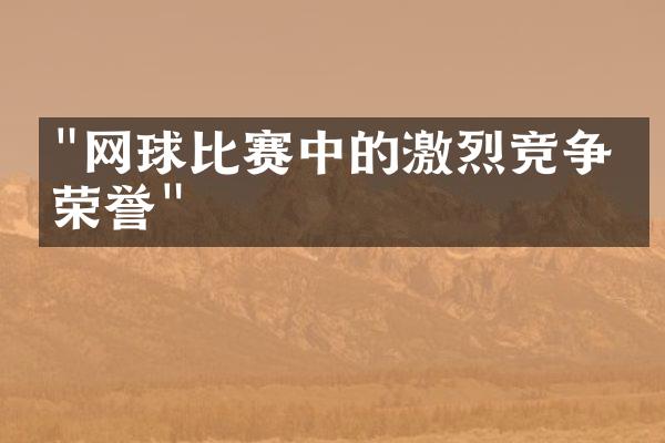 "网球比赛中的激烈竞争与荣誉"