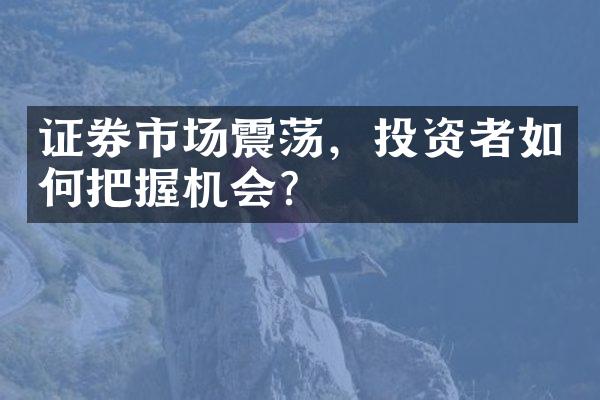 证券市场震荡，投资者如何把握机会？