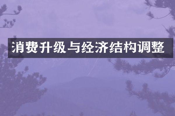 消费升级与经济结构调整