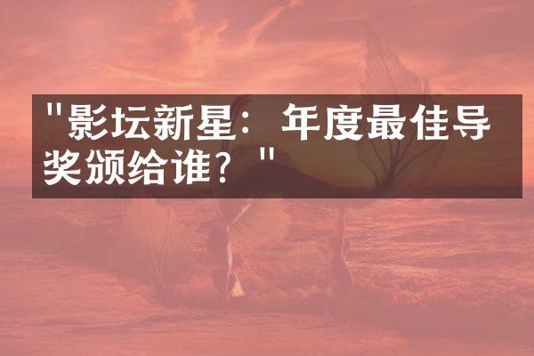 "影坛新星：年度最佳导演奖颁给谁？"